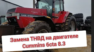 Замена ТНВД на двигателе Cummins 6cta 8.3. Трактор case.