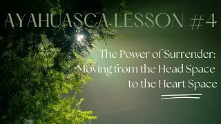 Ayahuasca Lesson #4: Surrendering to the Medicine - Moving from the Head Space into the Heart Space