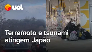 Grande terremoto causa tsunami no Japão