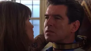 The World is Not Enough 1999 Chair Trapped Scene | Pierce Brosnan |  Sophie Marceau  James Bond