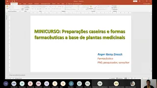 Preparações caseiras e formas farmacêuticas à base de plantas medicinais