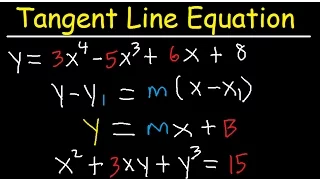 Finding The Tangent Line Equation With Derivatives - Calculus Problems