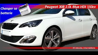 Changer la batterie sur Peugeot 308 2L Blue HDI 150cv