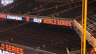 Last out, 2019 World Series, Game 7, Watch Party at Nationals Park.