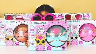 LOL Surprise Biggie Pets NEON KITTY Mom and Baby Pet Unboxing