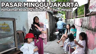 Suasana Pemukiman Belakang Stasiun Pasar Minggu Jakarta | Real Life Jakarta Indonesia