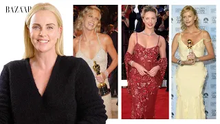 Charlize Theron On Her Timeless & Trendy Red Carpet Looks | Fashion Flashback | Harper's BAZAAR