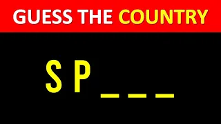 Guess The Country by First 2 Letters (Easy, Medium, Hard) | Country Quiz