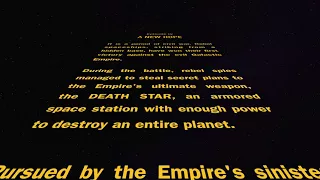 Star Wars (1977) opening crawl remake