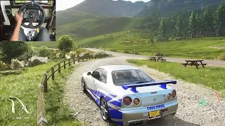 Nissan Skyline R34 GTR - Forza Horizon 4 | Logitech g29 gameplay