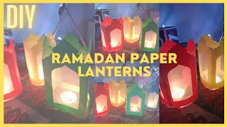 DIY Ramadan paper lanterns decorations | Ramadan art | Ramadan craft with paper