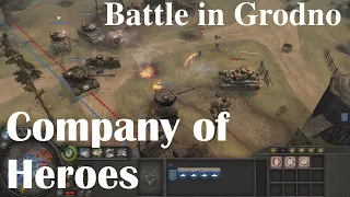 Company of Heroes. Battle in Grodno, Poland. Allied vs Axis power. Eastern Front. WW2. Skirmish