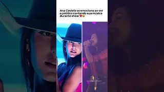 Ana Castela se emociona ao ver Público cantando sua música “Nosso Quadro”