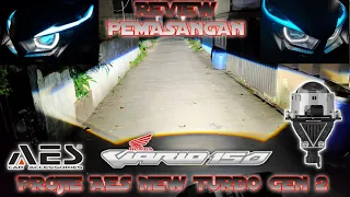 #REVIEW VARIO 150 LED OLD TERPASANG PROJIE AES NEW TURBO GEN 2 @aderiyan29