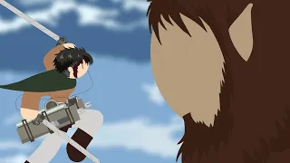 Levi VS Beast Titan Stick Fight!!