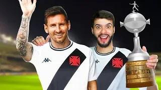 CONTRATEI O MESSI PRO VASCO E GANHEI A LIBERTADORES NO FC 24!