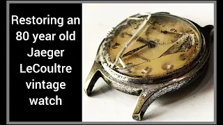 1940s RADIOACTIVE JAEGER  LeCOULTRE RESTORATION | how to nickel plate, movement service tutorial