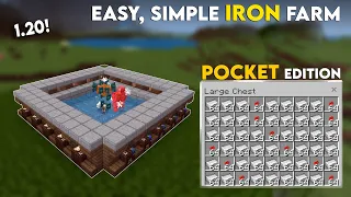 Minecraft Iron + Trading Hall Bedrock + MCPE 1.20+ / Minecraft Iron Farm Bedrock Edition