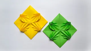 Nice PAPER ENVELOPE WITH 4 LEAVES | Interesting Origami Gift |Tutorial DIY by ColorMania