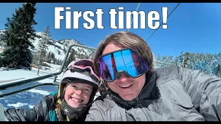 Learning To Ski! Kalia and Kyler’s First Time!