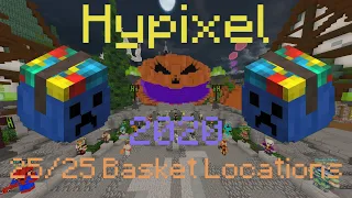 (2020) ALL CANDY BASKET LOCATIONS [25/25] (Hypixel Main Lobby Quest)