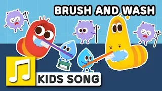 BRUSH AND WASH | LARVA KIDS | BEST NURSERY RHYME | LEARNING SONG