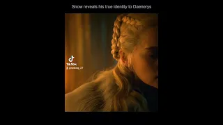Jon snow reveals his true identity to Daenerys #gameofthrones #jonsnowedit #daenerystargaryen