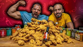 تحدي ١٥،٠٠٠ سعرة اصابع دجاج مع الشطة 🌶Chicken Tender Challenge 15,000 Calories