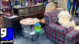 GOODWILL SHOP WITH ME FURNITURE CHAIRS TABLES HOME DECOR KITCHENWARE SHOPPING STORE WALK THROUGH