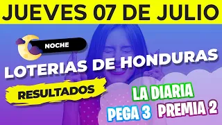 Sorteo 9PM Loto Honduras, La Diaria, Pega 3, Premia 2, Jueves 7 de Julio del 2022 | Ganador 😱🤑💰💵