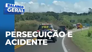 Após roubar carro, motorista foge da polícia com manobras perigosas na contramão