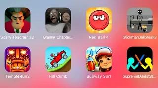 ScaryTeacher,Granny2,RedBall4,StickmanJailbreak,TempleRun2,HillClimb,SubwaySurfers,SupremeDuelist,