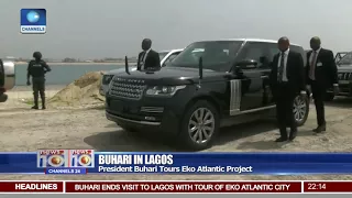 President Buhari In Lagos Tours Eko Atlantic Project