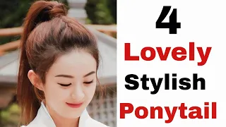 4 lovely ponytail - easy pony hairstyle for girls |