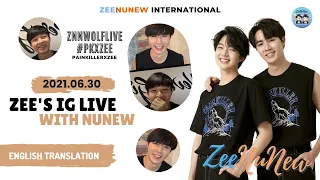 【ENG/RUS/POR SUBS】2021.06.30 Zee's IG Live with NuNew (Painkiller)