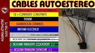 COLORES DE CABLES DEL AUTOESTEREO significado y tips