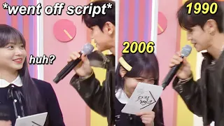 Eunchae got nervous when this senior idol went off script just to tease her (16 yrs. age gap 😳)