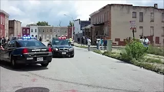 BALTIMORE RAW DAYTIME HOOD FOOTAGE /  POLICE VS RESIDENTS