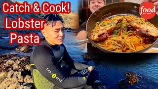 How to CATCH & COOK 🧜🏼‍♂️🌊[LOBSTER] Pasta🦞🍝!!