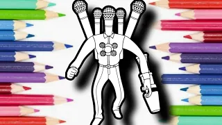 Skibidi Toilet Microphone Man #colors #skibiditoilet #microphone #toiletman #art