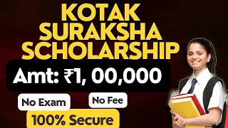 Scholarships for STUDENTS 2024| Benefit upto ₹1,00,000| Kotak Suraksha Scholarship| Career Maze