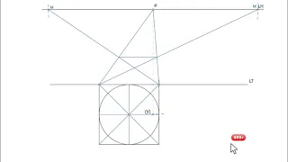 Como dibujar la circunferencia en la perspectiva cónica frontal 📣📣📣