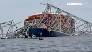 Navio emitiu pedido de socorro antes de colidir em ponte, o que salvou vidas em Baltimore