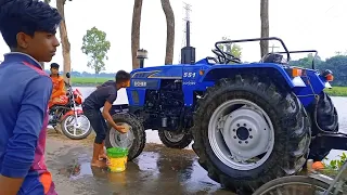 Tractor Washing in River | Sonalika 60 Rx | Mahindra Arjun NOVO 605 Di | Eicher 551