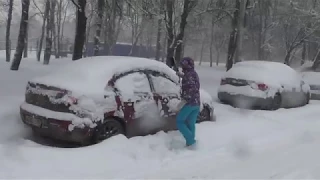 Снежный апокалипсис в Москве! Snow Apocalypse in Moscow!) 04.02.2018..