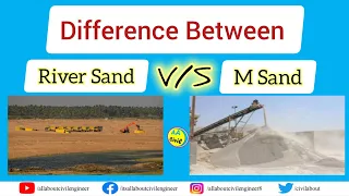Difference Between M Sand and River Sand | Crush Sand VS River Sand | All About Civil Engineer