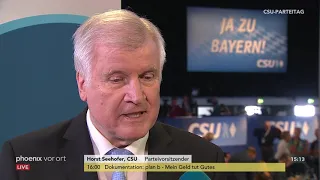 CSU Parteitag: Horst Seehofer im Interview am 15.09.2018