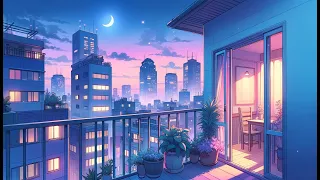 Cozy Balcony: Study, Work, Relax, Stress Relief, Sleepover Vibes with Aesthetic Lofi Beats (2 Hours)