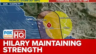 Hilary Expected To Maintain Hurricane Status As Cat. 1 Storm As It Moves Into Southern California