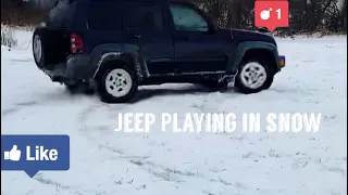 Jeep Liberty 4x4 sliding in snow Jeep Liberty Vs snow